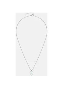 Kette mit Anh&auml;nger Liebeskind Berlin "Schmuck Geschenk Edelstahl Halskette Glass Heart", edelstahlfarben, transparent, Halsketten, Damen, Edelstahl, L: 45 B: 1,3mm, mit Glasstein, B:1,3mm