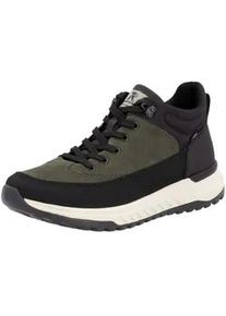 Sneaker Rieker "Rieker Sneaker Lederimitat", Herren, Gr. 45, schwarz (schwarz, gr&uuml;n), Lederimitat, Schuhe Sneaker