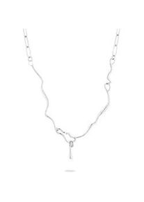 Kette mit Anh&auml;nger Liebeskind Berlin "Schmuck Geschenk Edelstahl Halskette The Melting Organic", silber (silberfarben), Halsketten, Damen, Edelstahl, L: 45 B: 3mm, B:3mm