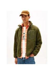 Sweatjacke Tommy Hilfiger "TEDDY FLEECE ZIP THROUGH", Herren, Gr. M, huntsman gr&uuml;n, Fleece, Obermaterial: 50% Polyacryl, 50% Polyester, unifarben, regular fit normal, Rundhals, eingesetzt gerader Abschluss, Sweatjacken Sweatjacke, &Uuml;bergangsjacke Herbstjacke Teddy Pl&uuml;sch Soft Jacke