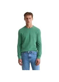 Marc O'Polo Rundhalspullover MARC O'POLO "aus Bio-Baumwoll-Piqu&eacute;", Herren, Gr. XL, botanical gr&uuml;n, Obermaterial: 100% Baumwolle, unifarben, Rundhals, Pullover Rundhalspullover