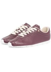 Sneaker Tommy Hilfiger "TH LOW PROFILE RUNNER", Damen, Gr. 39, dunkelrot, Leder, Schuhe Sneaker, Freizeitschuh, Halbschuh, Schn&uuml;rer im Golfer-Look