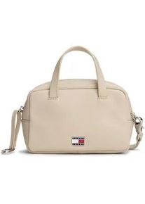 Tommy Hilfiger Umh&auml;ngetasche TOMMY JEANS "TJW CITY TRUNK CROSSOVER", Damen, Gr. B/H/T: 18,5cm x 12cm x 7,5cm, sandfarben, Lederimitat, Taschen Umh&auml;ngetasche, Damen Tragetasche, Schultertasche mit Herzchen-Applikation