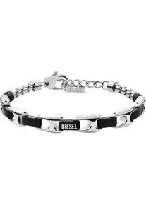 Armband Diesel "Schmuck Geschenk Edelstahl Armschmuck METAMORPH", edelstahlfarben, schwarz, Armb&auml;nder, Damen, 21cm, Edelstahl, Armband
