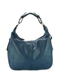 Schultertasche Harpa "Tate", Damen, Gr. B/H/T: 9cm x 32cm x 41cm, dunkelblau, Lederimitat, unifarben, Taschen Schultertasche, durch Rei&szlig;verschluss erweiterbar