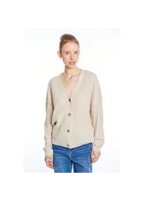 Haily's Strickjacke HAILY&rsquo;S "LS P CD Pi44pa", Damen, Gr. S, beige (beige marl), Strick, Obermaterial: 94% Polyester, 3% Elasthan, 3% Nylon, meliert, normal, V-Ausschnitt, Strickjacken Strickjacke
