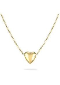 Kette mit Anh&auml;nger Copenhagen Studios "Schmuck Geschenk Edelstahl Halskette Balloon Hearts", gelbgoldfarben, Halsketten, Damen, Edelstahl, L: 50 B: 1,7mm, B:1,7mm