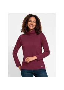 Rollkragenshirt Casual Looks "Rollkragen-Shirt", Damen, Gr. 40, rot (bordeaux), 95% Baumwolle, 5% Elasthan, unifarben, Shirts