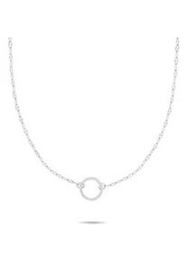 Charm-Kette Tamaris "Schmuck Geschenk Edelstahl Charm Halskette The Lip Chain", edelstahlfarben, Halsketten, Damen, Edelstahl, L: 45 B: 0,5mm, B:0,5mm