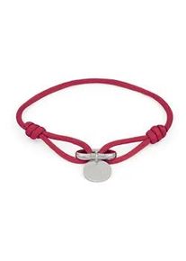 Armband Copenhagen Studios "Schmuck Geschenk Edelstahl Armkette Fabric Link", edelstahlfarben, Armb&auml;nder, Damen, 21cm, Edelstahl Nylon, Edelstahl, Nylon, Armband