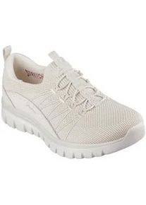 Slip-On Sneaker Skechers "GRACEFUL-PICTURE PERFECT", Damen, Gr. 37, wei&szlig; (sanftes wei&szlig;), Lederimitat, Textil, Schuhe, Freizeitschuh, Slipper in veganer Verarbeitung