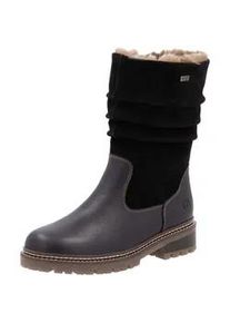 Ankleboots Remonte "Remonte Stiefelette Leder", Damen, Gr. 38, schwarz (schwarz, schwarz), Leder, Schuhe Ankleboots