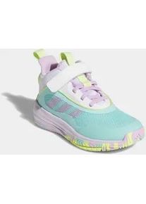 Basketballschuh Adidas PERFORMANCE "OWNTHEGAME 3.0", M&auml;dchen, Gr. 39, flash aqua, bliss lila, ftwr wei&szlig;, Synthetik, Textil, Schuhe, f&uuml;r Kinder & Jugendliche
