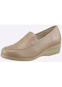 Classic Dog Slipper CLASSIC, Damen, Gr. 39, beige, Glattleder, Basic, Schuhe Slipper