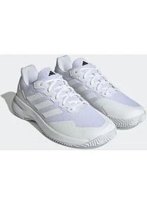 Tennisschuh Adidas PERFORMANCE "GAMECOURT 2.0", Herren, Gr. 46, cloud wei&szlig;, cloud wei&szlig;, matte silber, Synthetik, Textil, Schuhe, geeignet f&uuml;r Hartplatz und Sandplatz