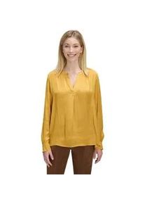 Satinbluse Betty Barclay "Damen langarm", Damen, Gr. 44, gold, Obermaterial: 100% Polyester, l&auml;ssig geschnitten normal, V-Ausschnitt, Blusen