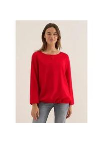 Langarmbluse Cecil, Damen, Gr. XXL (46), fiery rot, Stoff, 100% Viskose, unifarben, normal normal, Rundhals, B&uuml;ndchen, Blusen, aus softer Viskose