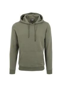Rundhalspullover Urban Classics "Urban Classics Herren Basic Sweat Hoody", Herren, Gr. L, olive, 63% Baumwolle, 37% Polyester, unifarben, normal, ohne Ausschnitt, Pullover Rundhalspullover