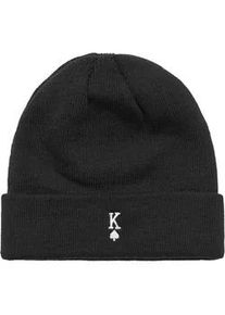 Mister Tee Beanie MISTERTEE "MisterTee King Card Heavy Knit Beanie", Herren, Gr. onesize, schwarz, Kunstfaser, M&uuml;tzen Beanie