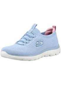 Sneaker Skechers "Skechers Sneaker Textil", Damen, Gr. 38, blau, Textil, Schuhe Sneaker
