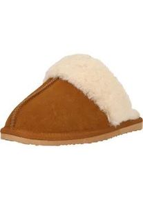 Hausschuh WHISTLER "Carini", Damen, Gr. 39, karamell, Rindsleder, Schuhe Hausschuh, mit atmungsaktiver Eigenschaft