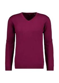 Rundhalspullover Ragman, Herren, Gr. 58, rot (portwein, 696), 100% Wolle, Pullover Rundhalspullover