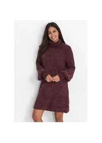 Strickkleid bonprix "Chenille Strickkleid aus recyceltem Polyester", Damen, Gr. 36/38 (S), N-Gr, lila (aubergine), Obermaterial: 100% Polyester, slim fit, Kleider Strickkleid, f&uuml;r eleganten Look, aus Chenille-Qualit&auml;t, aus recyceltem Polyester