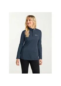 Stehkragenpullover Jack Wolfskin "SKY THERMAL HZ W", Damen, Gr. XS, midnightsky, Obermaterial: 100% Polyester, Pullover Stehkragenpullover