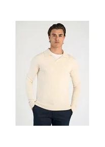 Strickpullover LINDBERGH "Strickpullover Slim Fit", Herren, Gr. XXL, wei&szlig; (sanftes wei&szlig;), Obermaterial: 80% Viskose, 20% Nylon, V-Ausschnitt, Pullover Strickpullover