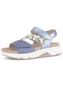 Plateausandaletten Gabor "Plateau Sandale", Damen, Gr. 38, blau, Schuhe