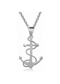 Kette mit Anh&auml;nger Firetti "Schmuck Geschenk Silber 925 Halsschmuck Ankerkette Anker", silberfarben, Halsketten, Damen, Silber 925 (Sterlingsilber), L: 45 B: 1,1mm, Made in Germany, B:1,1mm