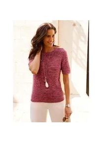 Strickpullover Inspirationen "Baumwoll-Pullover", Damen, Gr. 50, fuchsia, graphit, gemustert, 100% Baumwolle, gemustert, mehrfarbig, Pullover Strickpullover