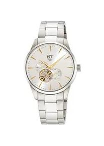 Automatikuhr ETT "Motion Drive", stahlgrau, silberfarben, silberfarben, Armbanduhren, Herren, Automatikuhr, Armbanduhr, Herrenuhr, Mechanische Uhr, Edelstahlarmband, analog