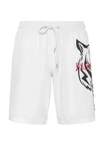 Badehose Plein Sport "Tiger", Herren, Gr. XXL, US-Gr&ouml;&szlig;en, wei&szlig; (01, wei&szlig;), Obermaterial: 100% Polyester, Badehosen Badehose