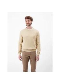 Strickpullover Lerros "Sportiver Strickpullover", Herren, Gr. 3XL, tender beige melange, 100% Baumwolle, Rundhals, Pullover Strickpullover