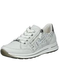Sneaker Ara "Ara Sneaker Leder", Damen, Gr. 39, silber, wei&szlig;, Leder, Schuhe Sneaker