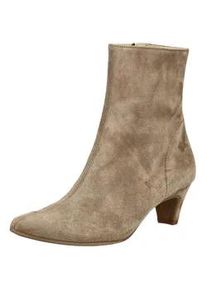 Stiefelette Paul Green "Paul Green Stiefelette Veloursleder", Damen, Gr. 37, beige, Veloursleder, Schuhe Stiefelette