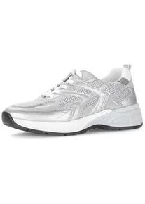 Sneaker Gabor "Sneaker low", Damen, Gr. 38,5, silber, Schuhe Sneaker