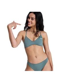 Triangel-Bikini-Top Roxy "Solid Essentials", Damen, Gr. XXL, Cup B, agave gr&uuml;n, Obermaterial: 85% Microfaser, 15% Elasthan;, Bikini-Oberteile