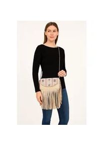 Umh&auml;ngetasche "Apache", Damen, Gr. B/H/T: 24cm x 18cm x 2cm onesize, beige, Lederimitat, Collezione Alessandro, Taschen Umh&auml;ngetasche, im Festival Style