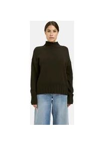 Rollkragenpullover Milano Italy, Damen, Gr. L, mocca, Strick, Material: 40% Wolle, 30% Viskose, 20% Polyamid, 10% Wolle (Kaschmir), unifarben, oversize normal, Rundhals, Fledermaus&auml;rmel Rippb&uuml;ndchen, Pullover Rollkragenpullover, mit &uuml;berschnittener Schulter