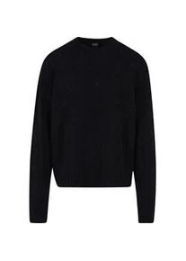 Rundhalspullover Urban Classics "Urban Classics Herren Set In Boxy Sweater", Herren, Gr. L, schwarz, 100% Polyacryl, unifarben, relaxed fit, Rundhals, Pullover Rundhalspullover