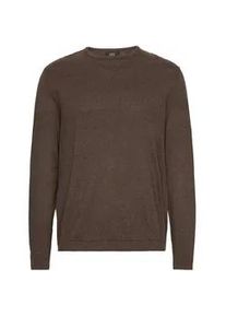 Rundhalspullover Clean Cut Copenhagen "Clean Cut Copenhagen Claude Crewneck Knit", Herren, Gr. M, braun melange, 100% Baumwolle, unifarben, normal, Rundhals, Pullover Rundhalspullover