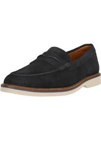 Slipper Clarks "Atticus", Herren, Gr. 42, dunkelblau, Leder, Schuhe Slipper, in eleganter und atmungsaktiver Konstruktion