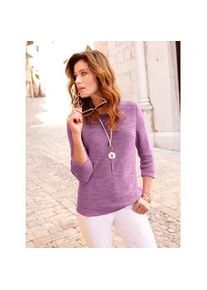 Ajourpullover Inspirationen "Baumwoll-Pullover", Damen, Gr. 50, orchidee, 100% Baumwolle, unifarben, Pullover