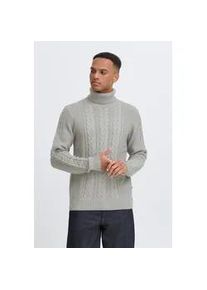 Rollkragenpullover Blend "BHBasim", Herren, Gr. XXL, beige (stone mix), Grobstrick, 50% Baumwolle, 47% Polyacryl, 3% Nylon, Strukturmuster, Basic, normal normal, ohne Ausschnitt, Pullover Rollkragenpullover, Stilvoller Strickpullover mit Rollkragen und Zopfmuster