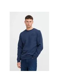 Rundhalspullover Blend "BHSweatshirt", Herren, Gr. M, blau (marineblaus), Sweatware, 50% Baumwolle, 50% Polyester, unifarben, Basic, regular fit normal, Rundhals, eingesetzt, Pullover Rundhalspullover, Klassischer Sweatpullover mit Rundhalsausschnitt