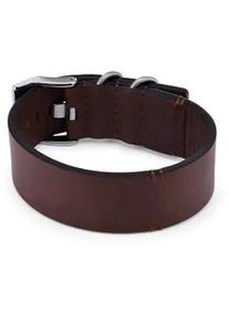 Lederarmband Fynch-Hatton "Schmuck Geschenk Armband The Wide Leather", braun (edelstahlfarben, braun), Armb&auml;nder, Herren, 27cm, Edelstahl Leder, Edelstahl, Leder, Lederarmband