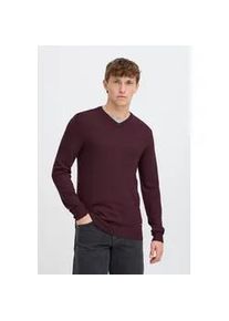 Strickpullover Blend "BHWeber", Herren, Gr. L, winetasting, 78% Viskose, 22% Polyester, unifarben, Basic, regular fit normal, V-Ausschnitt, eingesetzt, Pullover Strickpullover, Stilvoller Strickpullover