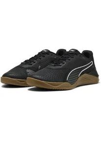 Trainingsschuh Puma "Fuse 4.0 Sneakers Erwachsene", Damen, Gr. 38, wei&szlig; (schwarz cast iron gum wei&szlig; gray beige), Obermaterial: Textil, Synthetik; Futter: Textil; Innensohle: Textil; Laufsohle: Gummi, Schuhe